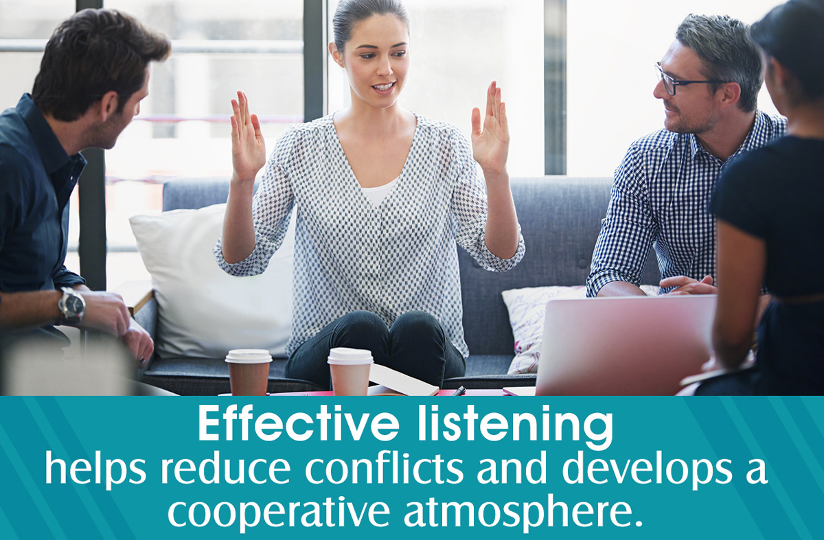 By using active listening we can reduce conflict and cultivate cooperation